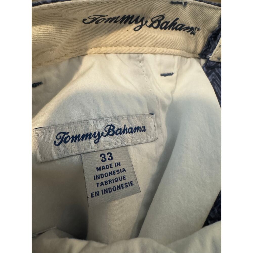 Tommy Bahama Men’s Sz 33 Blue Golf Wave Print Shorts Cotton 10" Inseam Summer - Picture 4 of 5